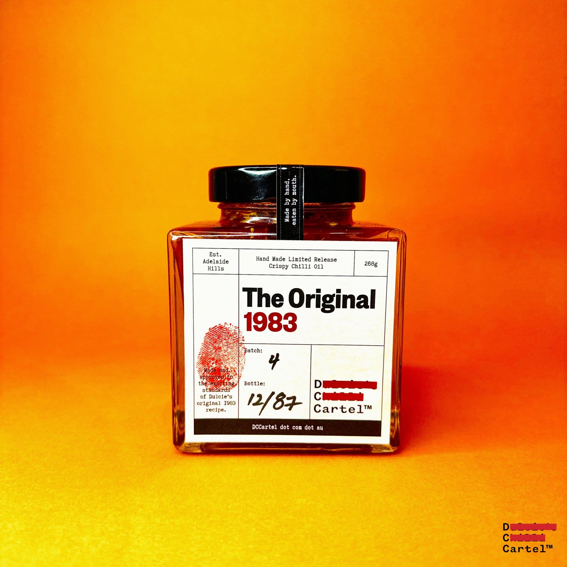 Jar of DC Cartel The Original 1983 chilli sauce