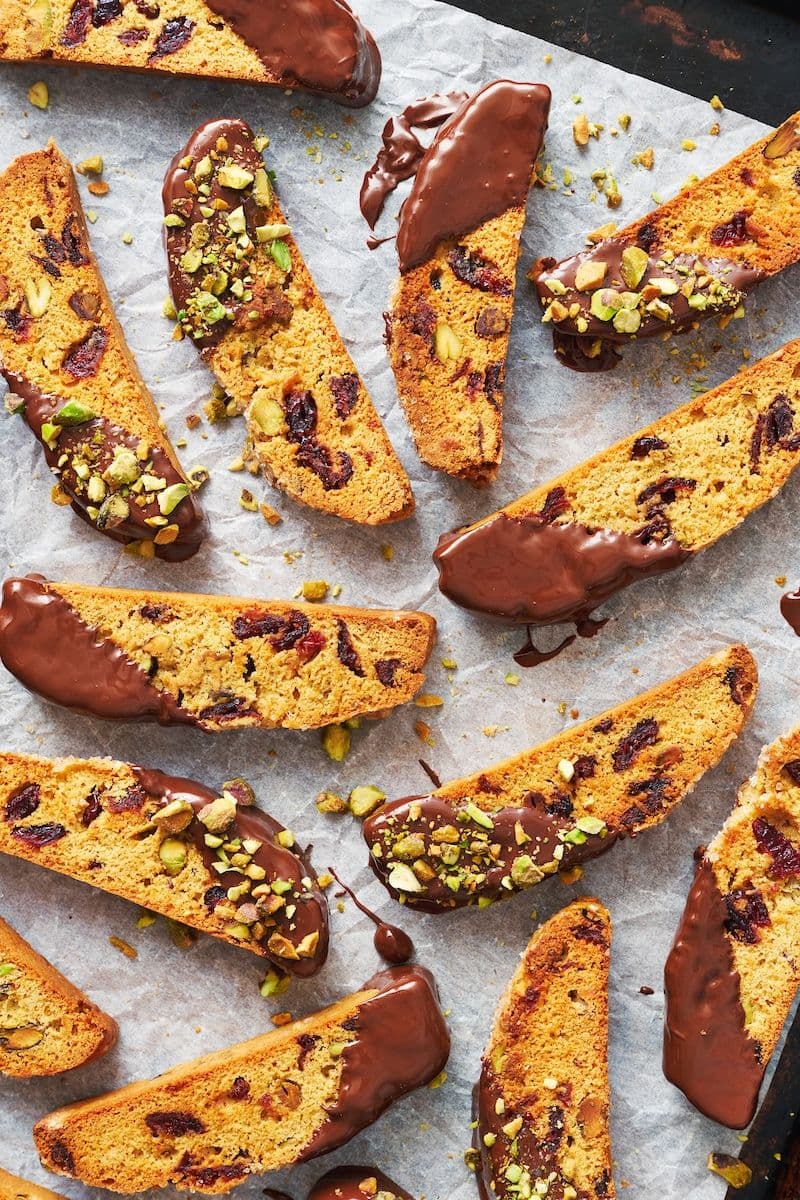 Freshly baked Italian biscotti