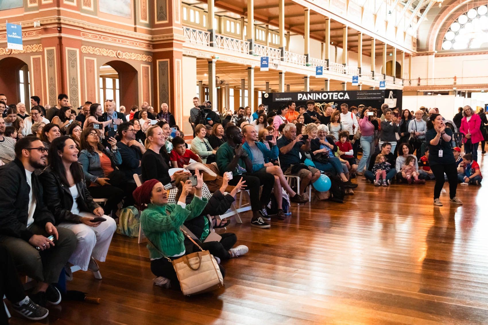 Exhibition inside the Royal Exhibition Building