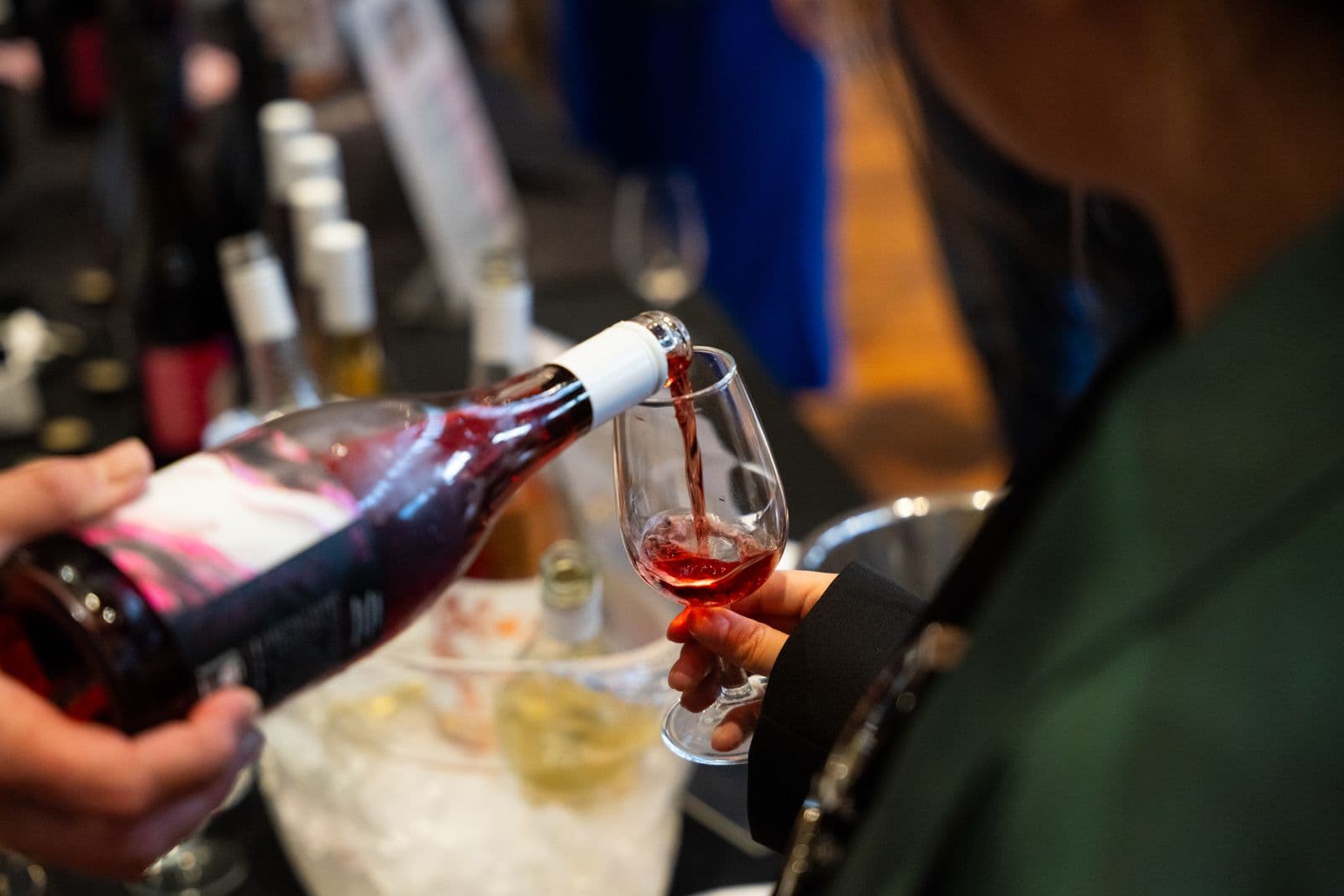 Wine Pouring at the Italian Festa