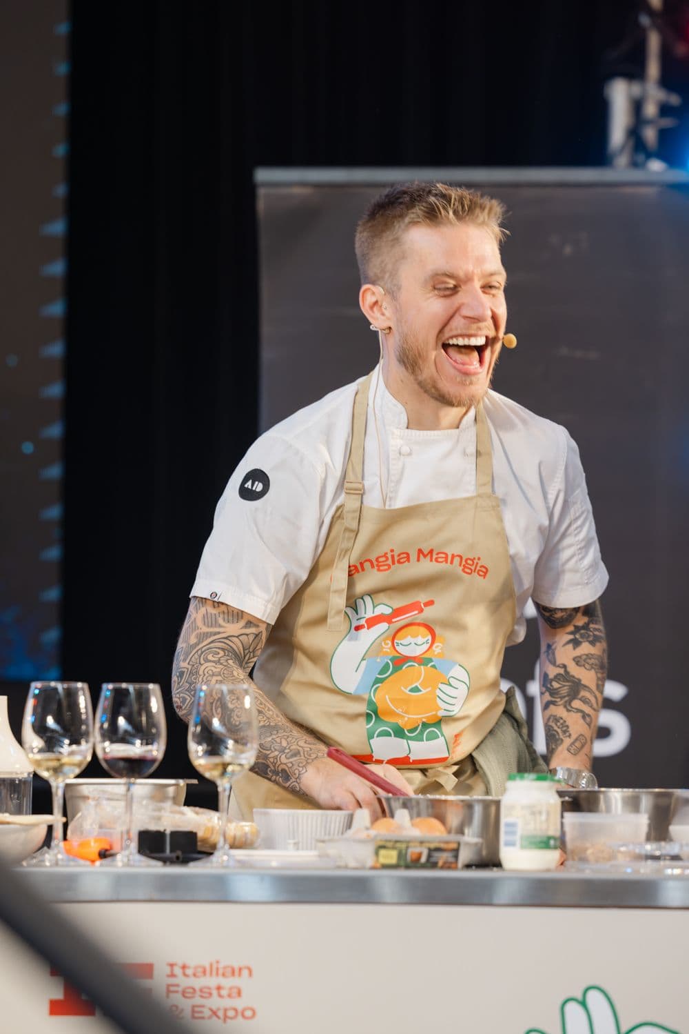 Chef laughing