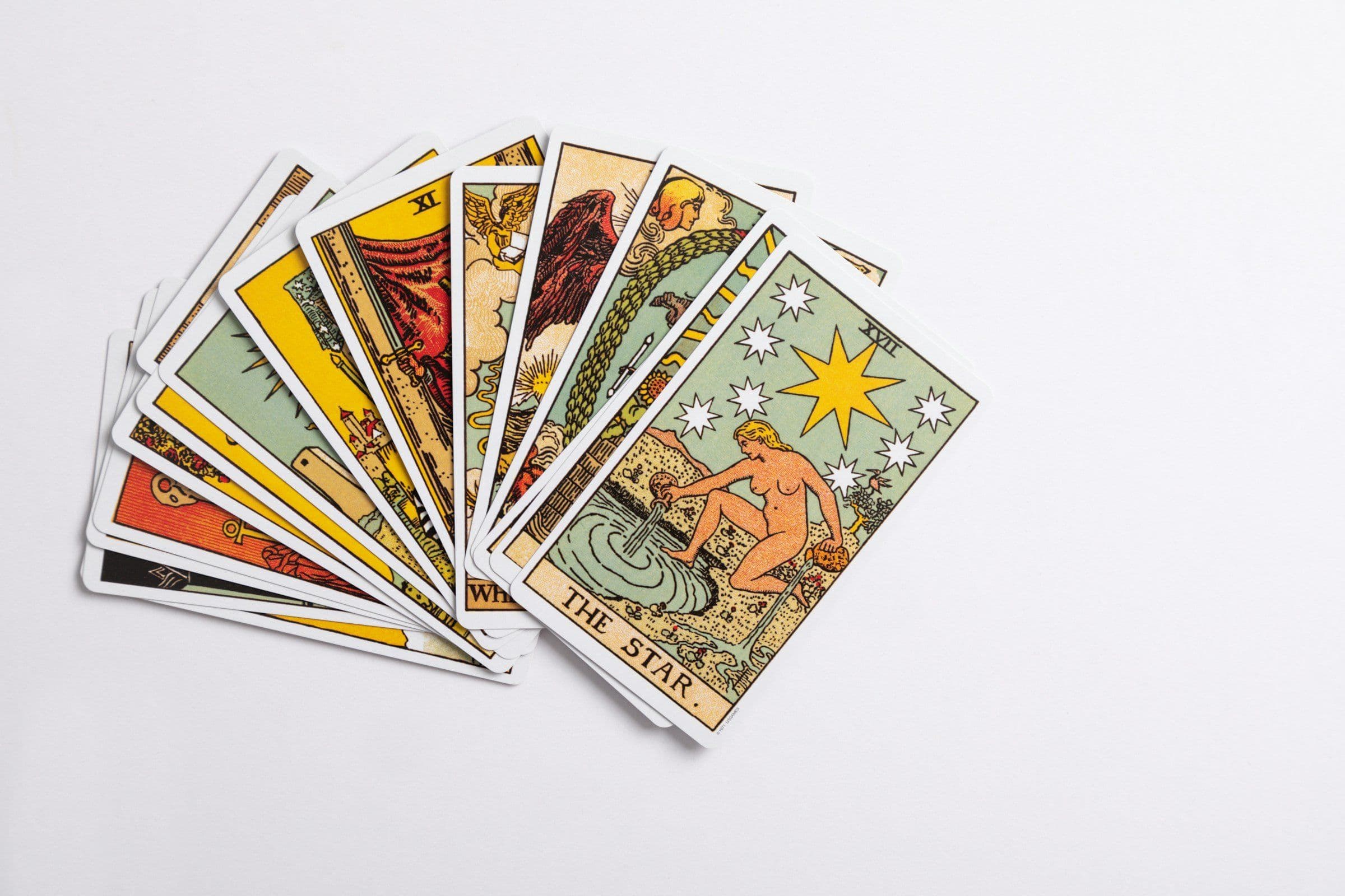 Spread of tarot cards