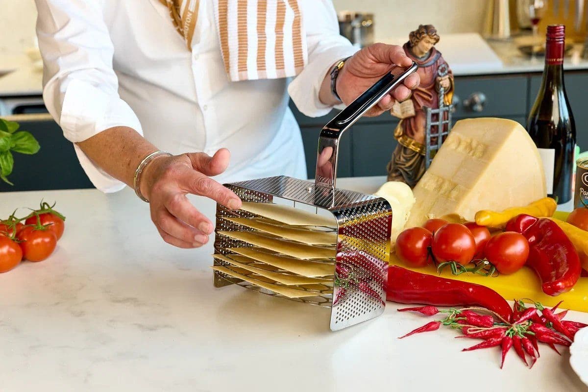 Lasagna Cook Easy pasta sheet tool in a kitchen